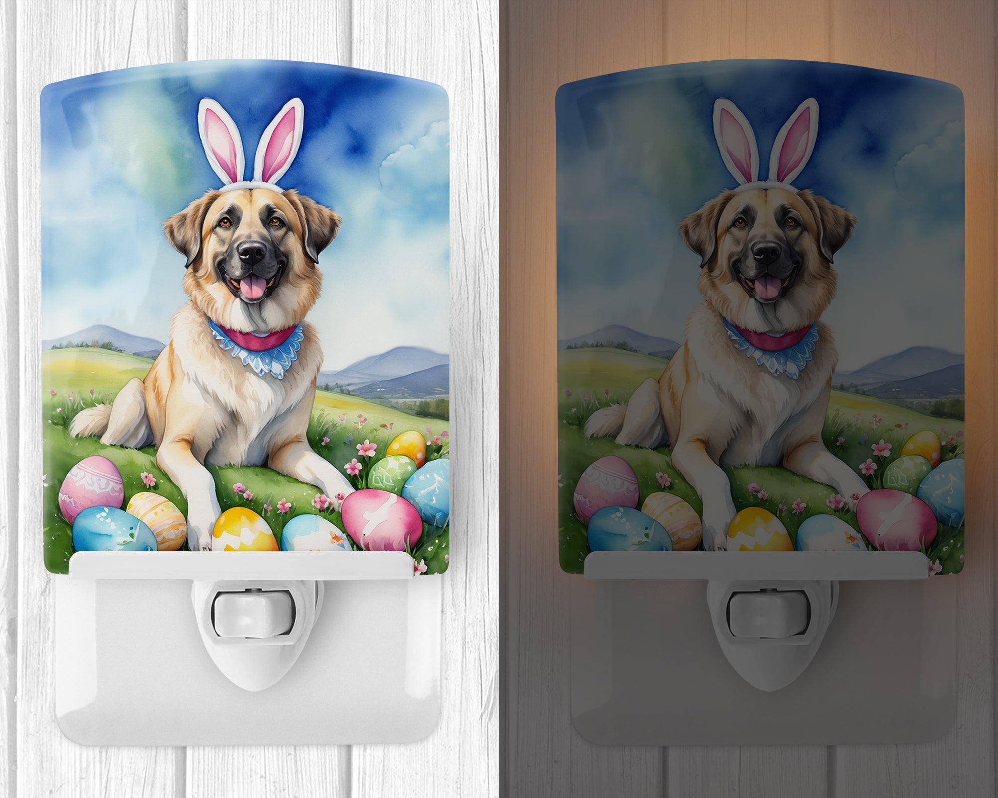 Buy this Anatolian Shepherd Dog Easter Egg Hunt Ceramic Night Light