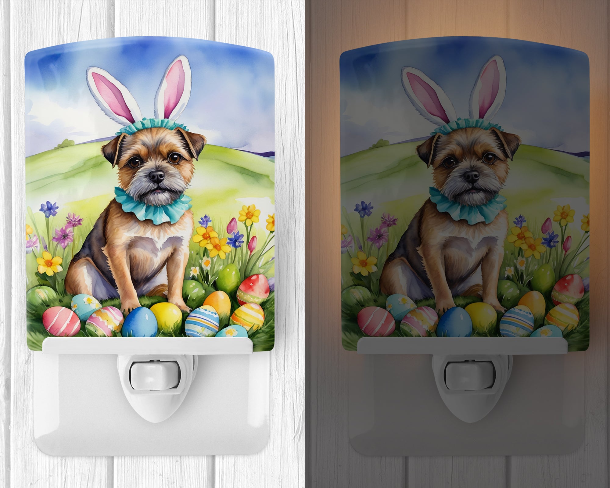 Buy this Border Terrier Easter Egg Hunt Ceramic Night Light