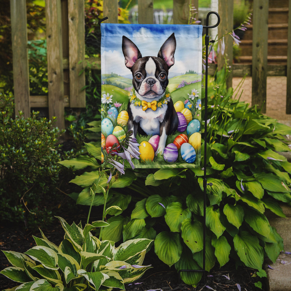 Buy this Boston Terrier Easter Egg Hunt Garden Flag