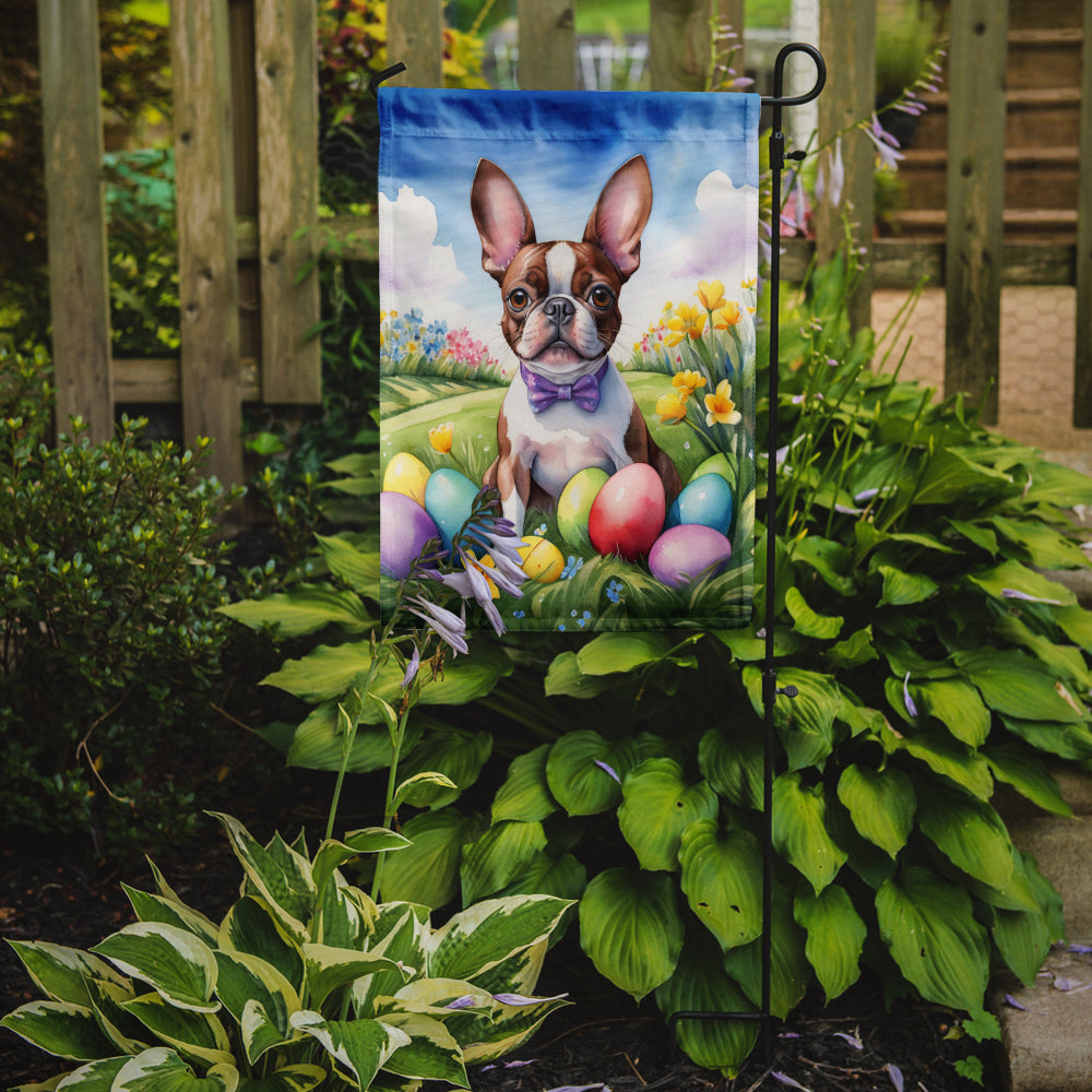 Buy this Boston Terrier Easter Egg Hunt Garden Flag