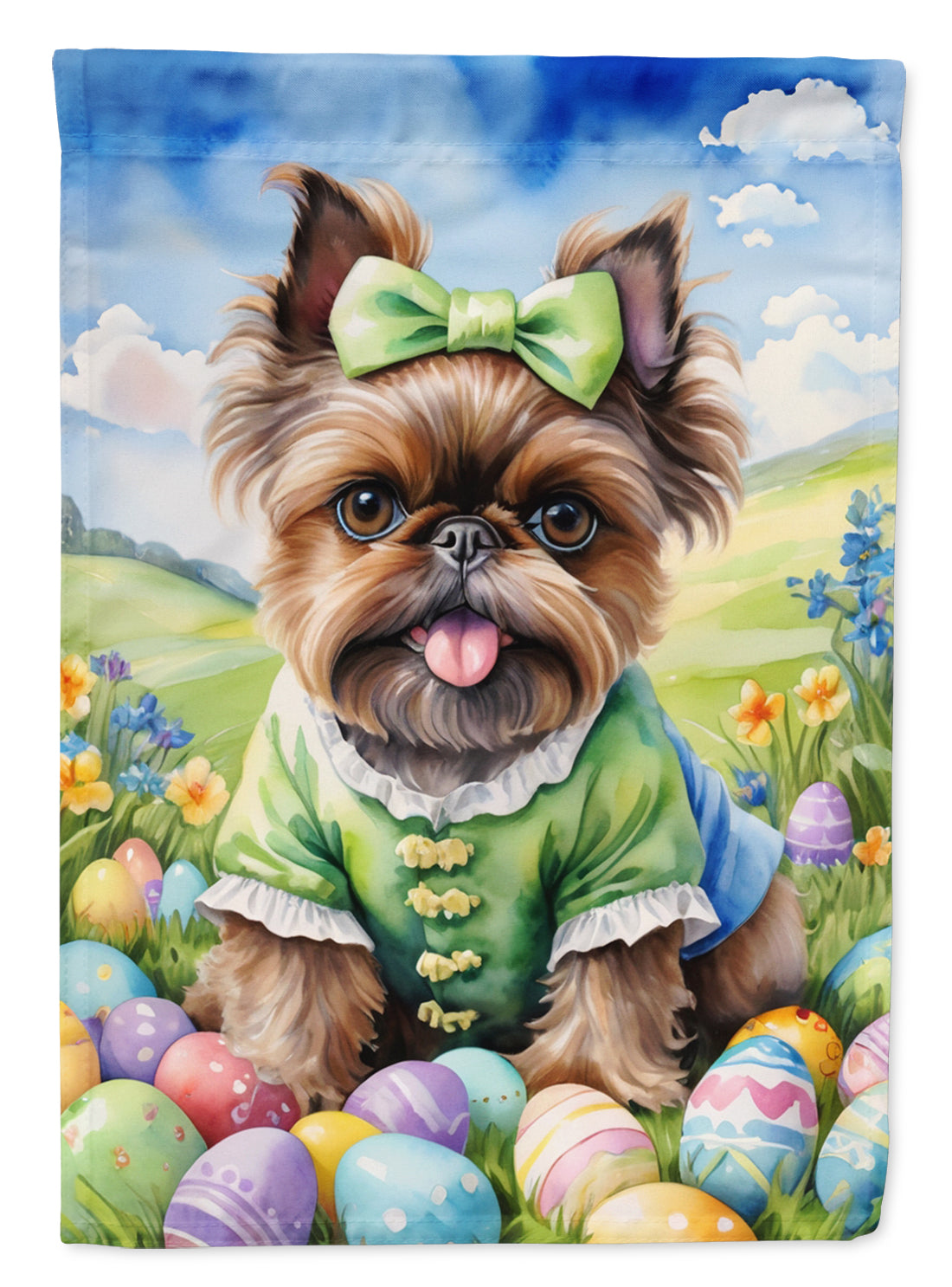 Buy this Brussels Griffon Easter Egg Hunt House Flag