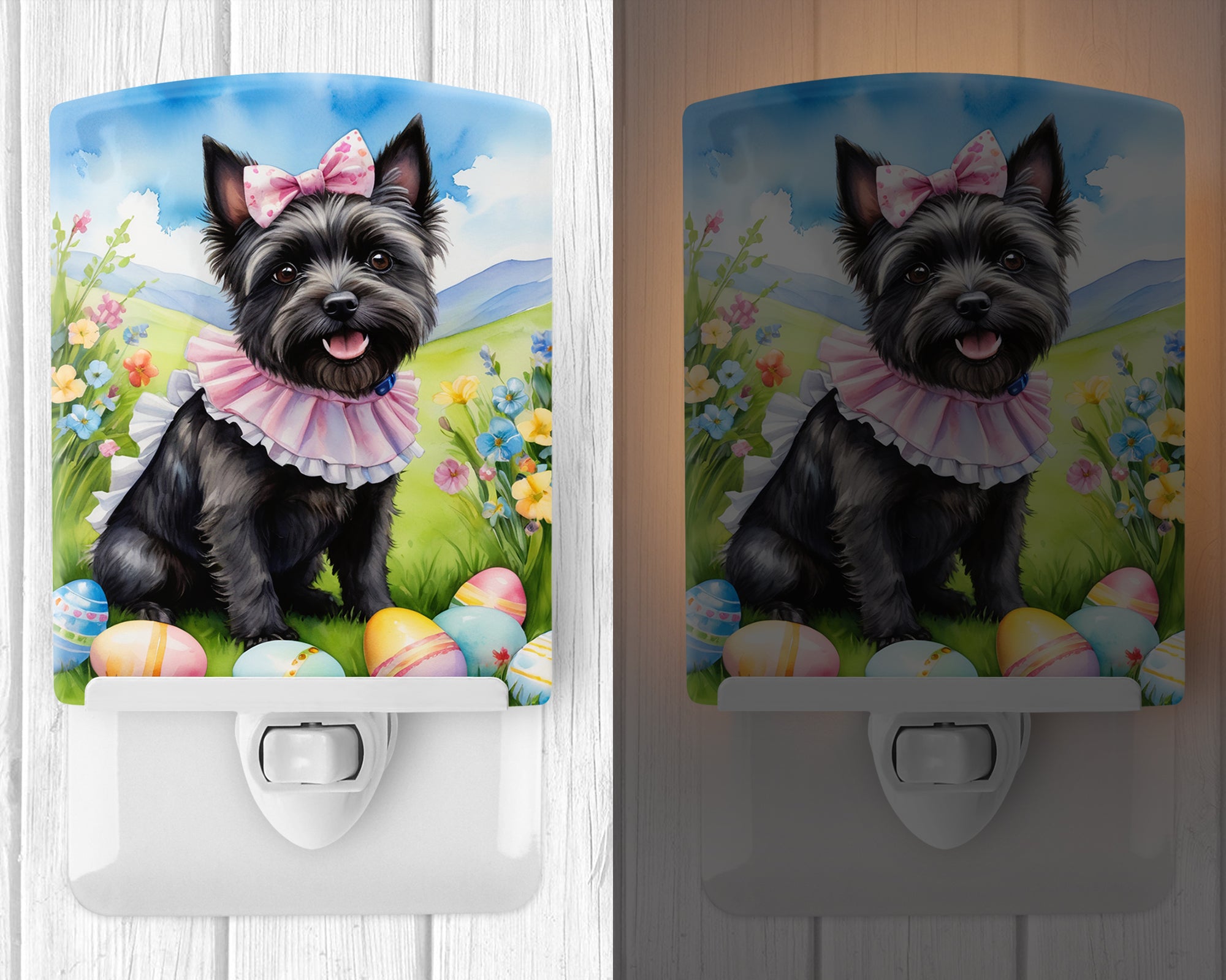 Buy this Cairn Terrier Easter Egg Hunt Ceramic Night Light