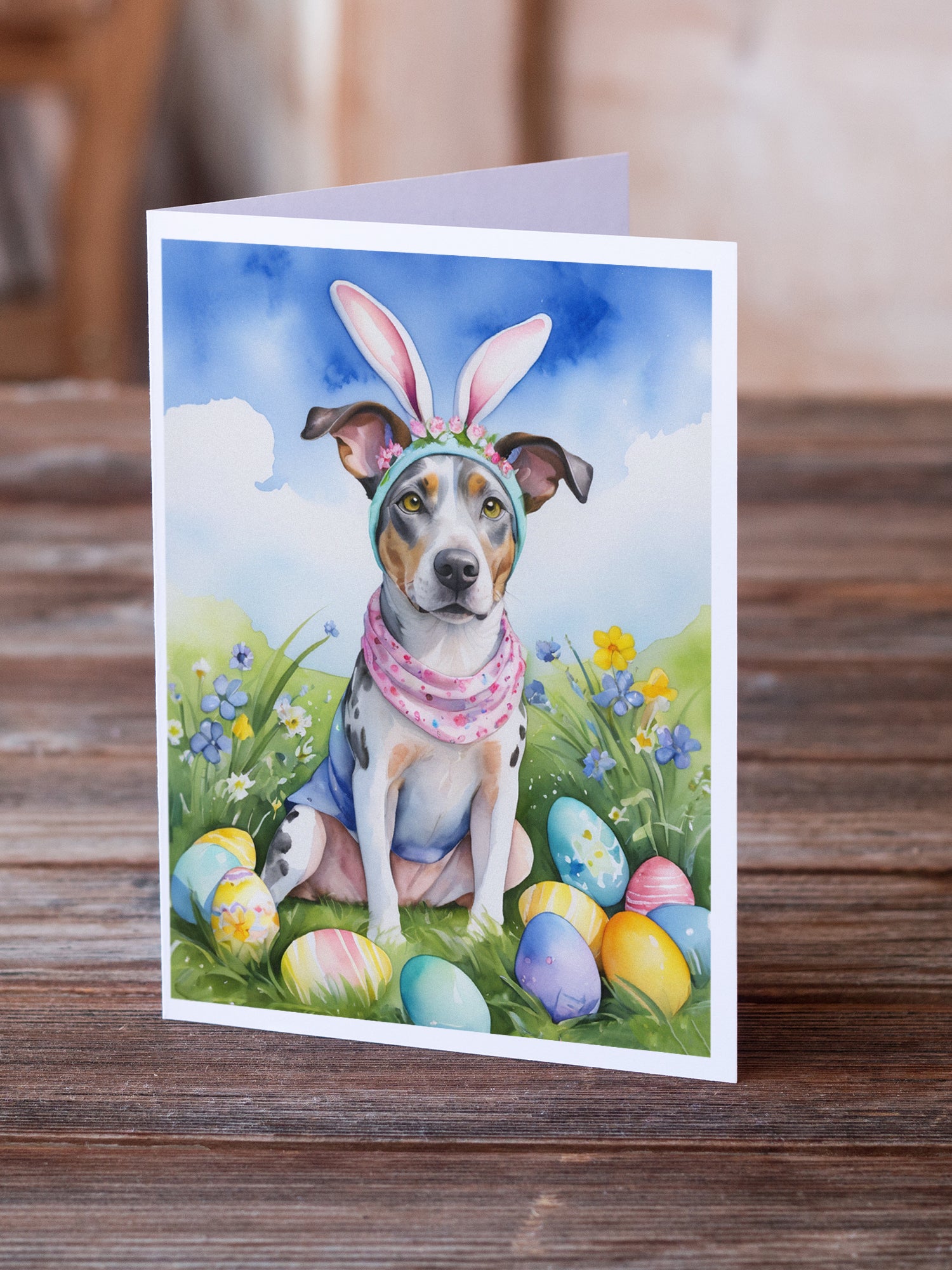 Catahoula Easter Egg Hunt Greeting Cards Pack of 8