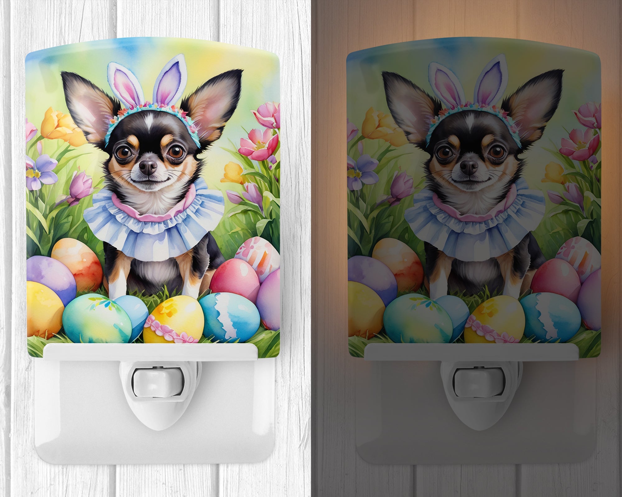 Buy this Chihuahua Easter Egg Hunt Ceramic Night Light