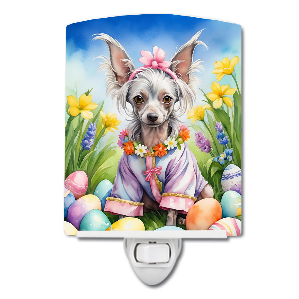 Buy this Chinese Crested Easter Egg Hunt Ceramic Night Light