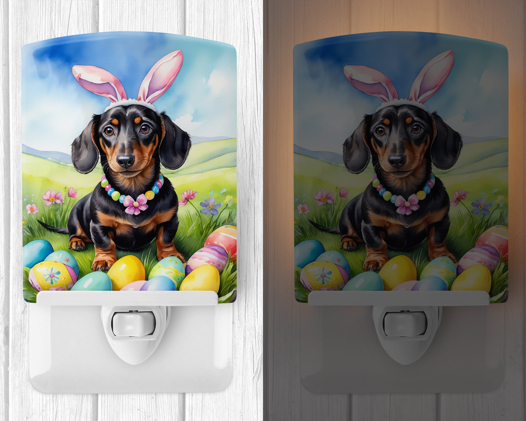 Buy this Dachshund Easter Egg Hunt Ceramic Night Light