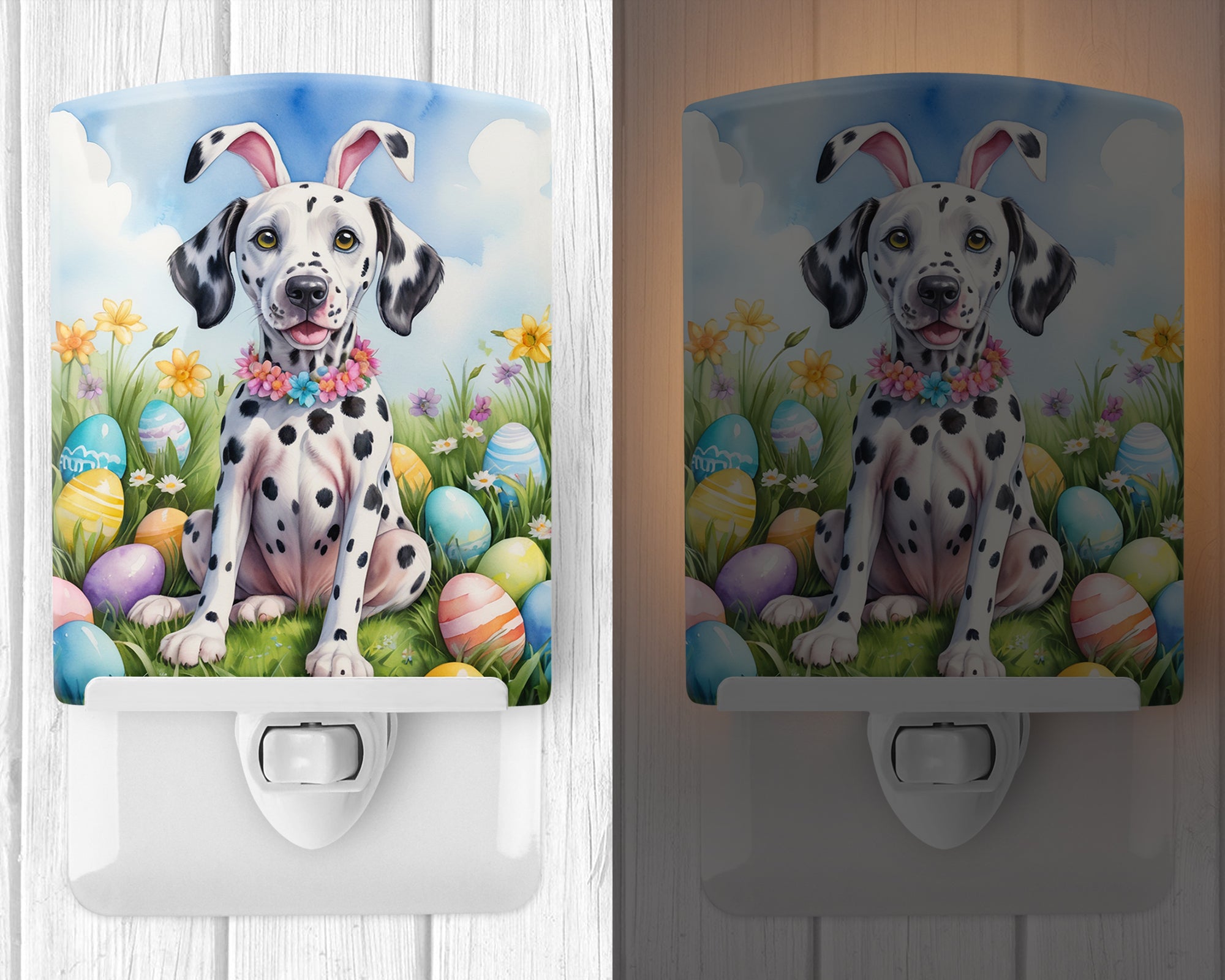 Buy this Dalmatian Easter Egg Hunt Ceramic Night Light
