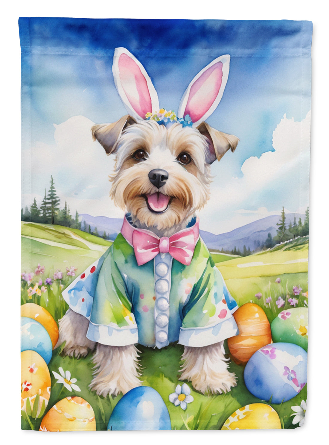Buy this Dandie Dinmont Terrier Easter Egg Hunt House Flag