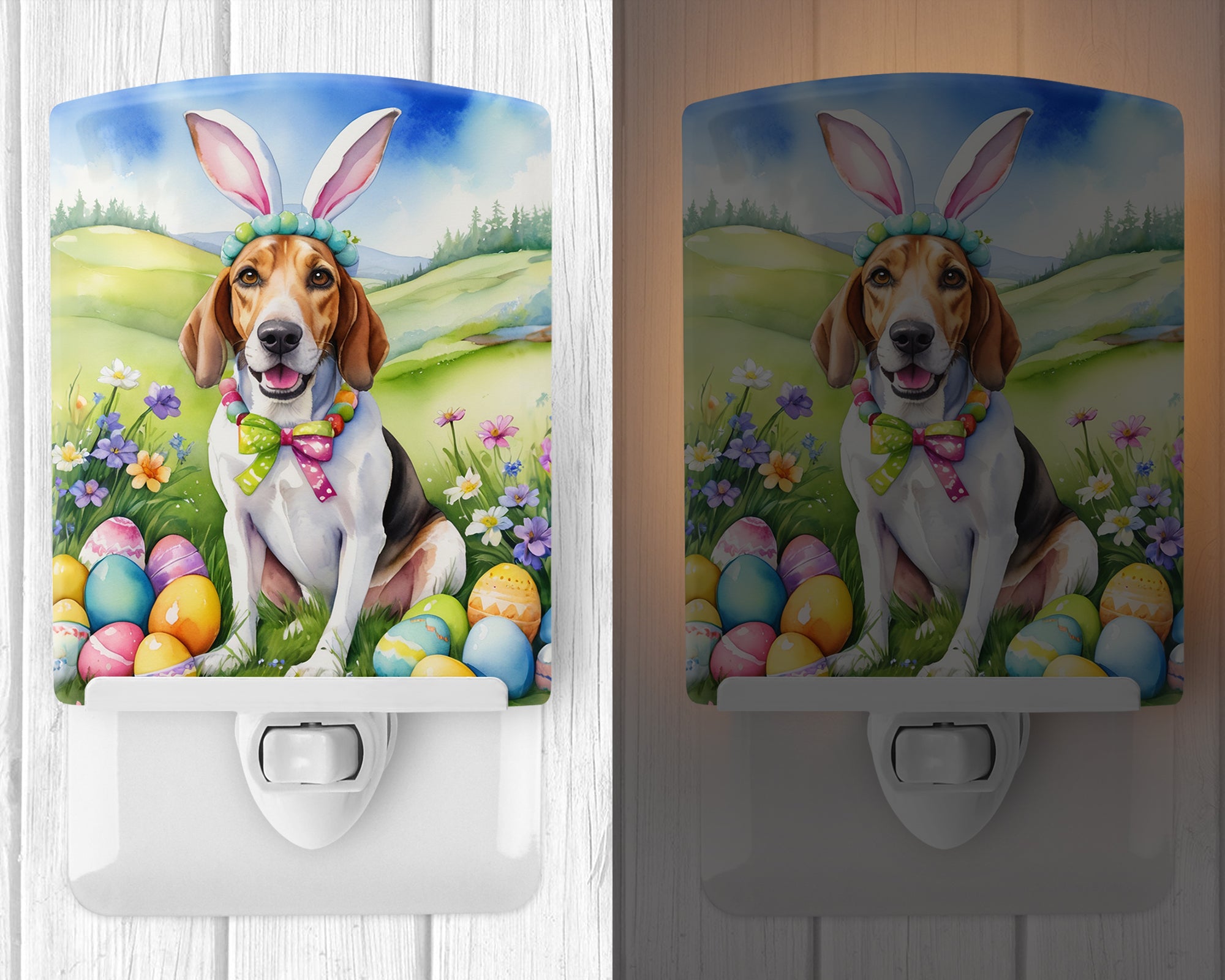 Buy this English Foxhound Easter Egg Hunt Ceramic Night Light