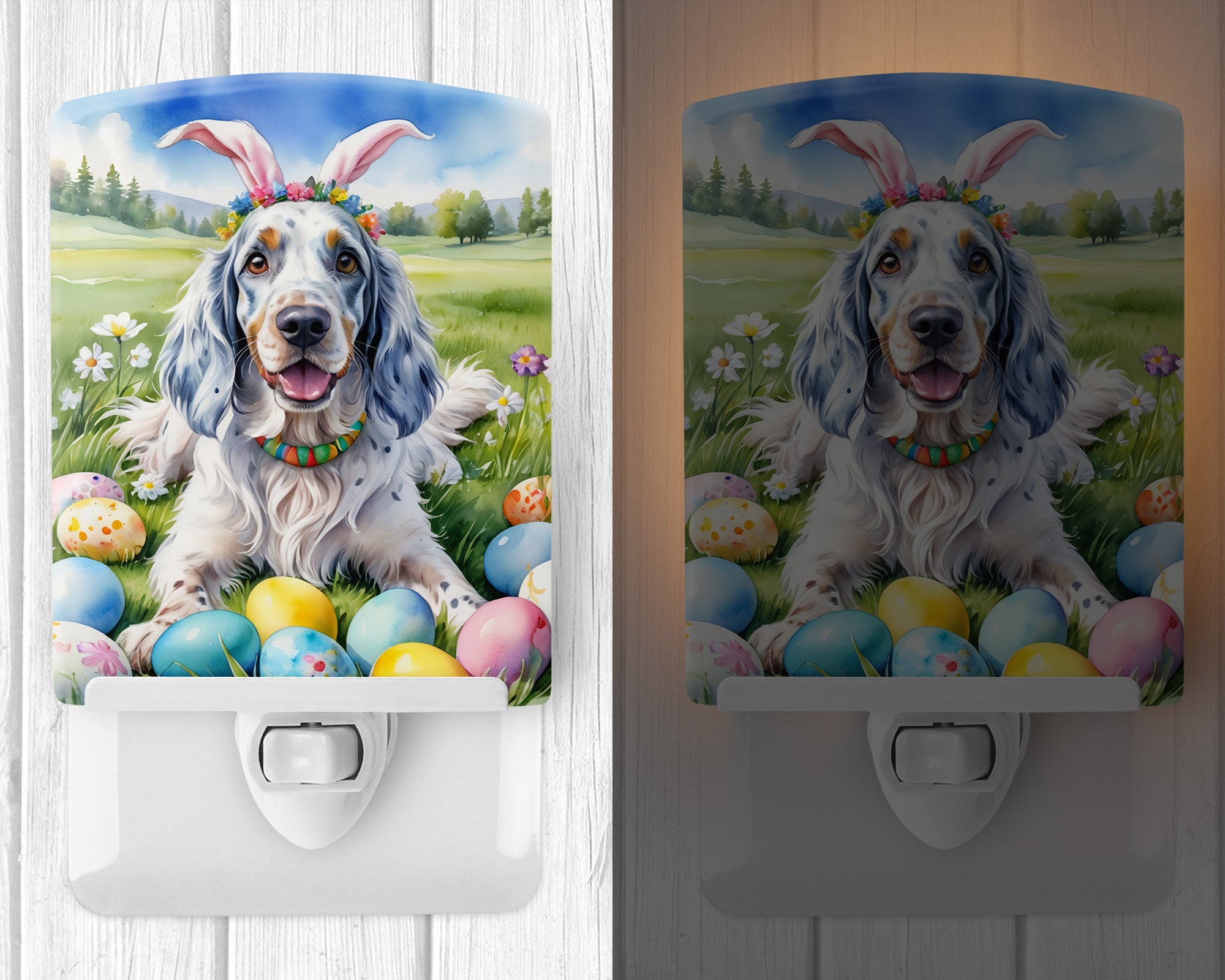 Buy this English Setter Easter Egg Hunt Ceramic Night Light