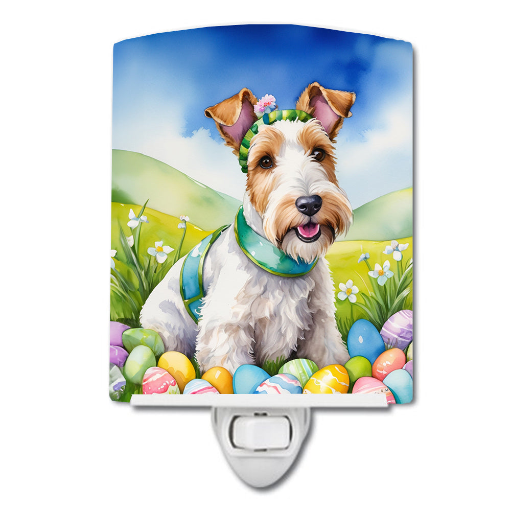 Buy this Fox Terrier Easter Egg Hunt Ceramic Night Light
