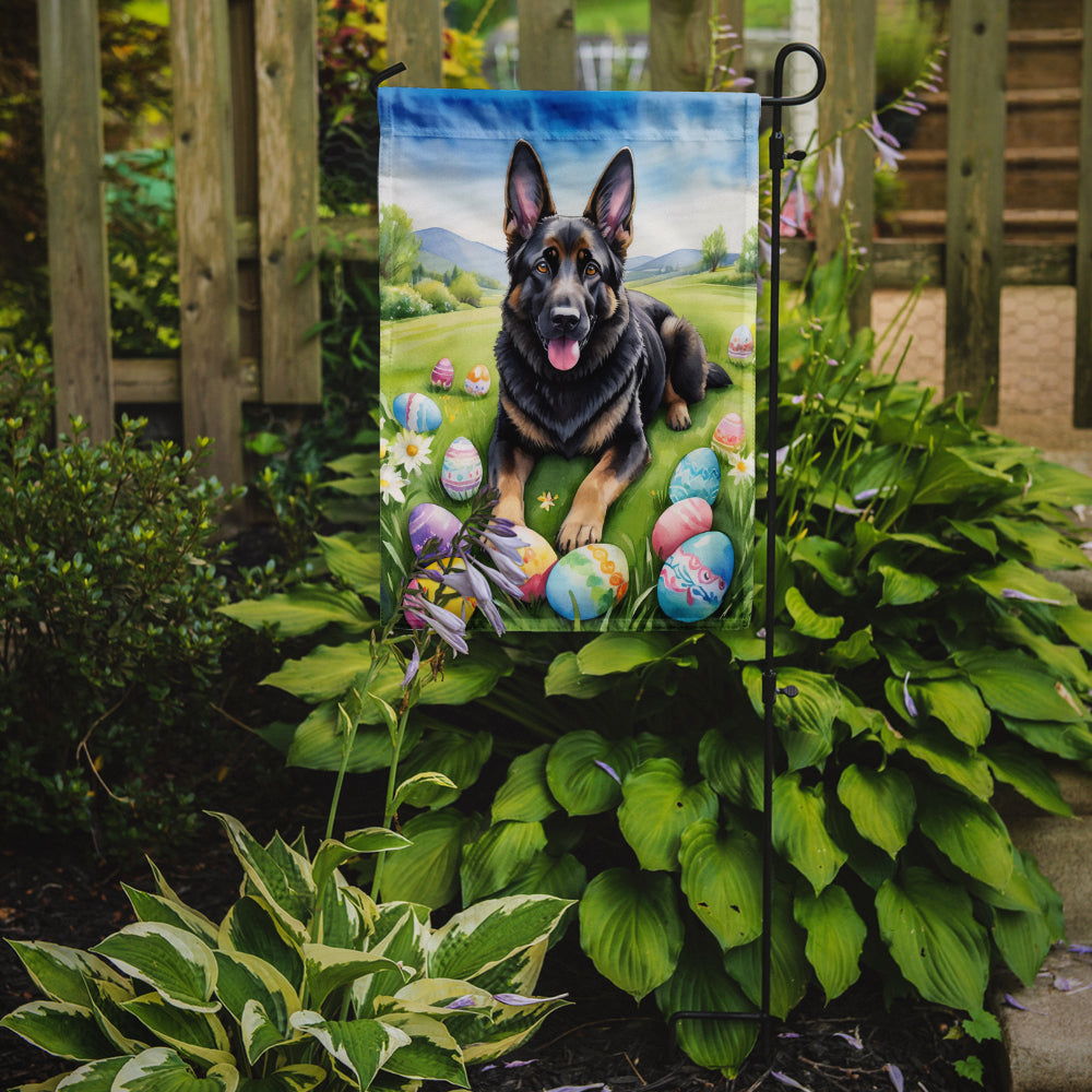 Buy this Black German Shepherd Easter Egg Hunt Garden Flag