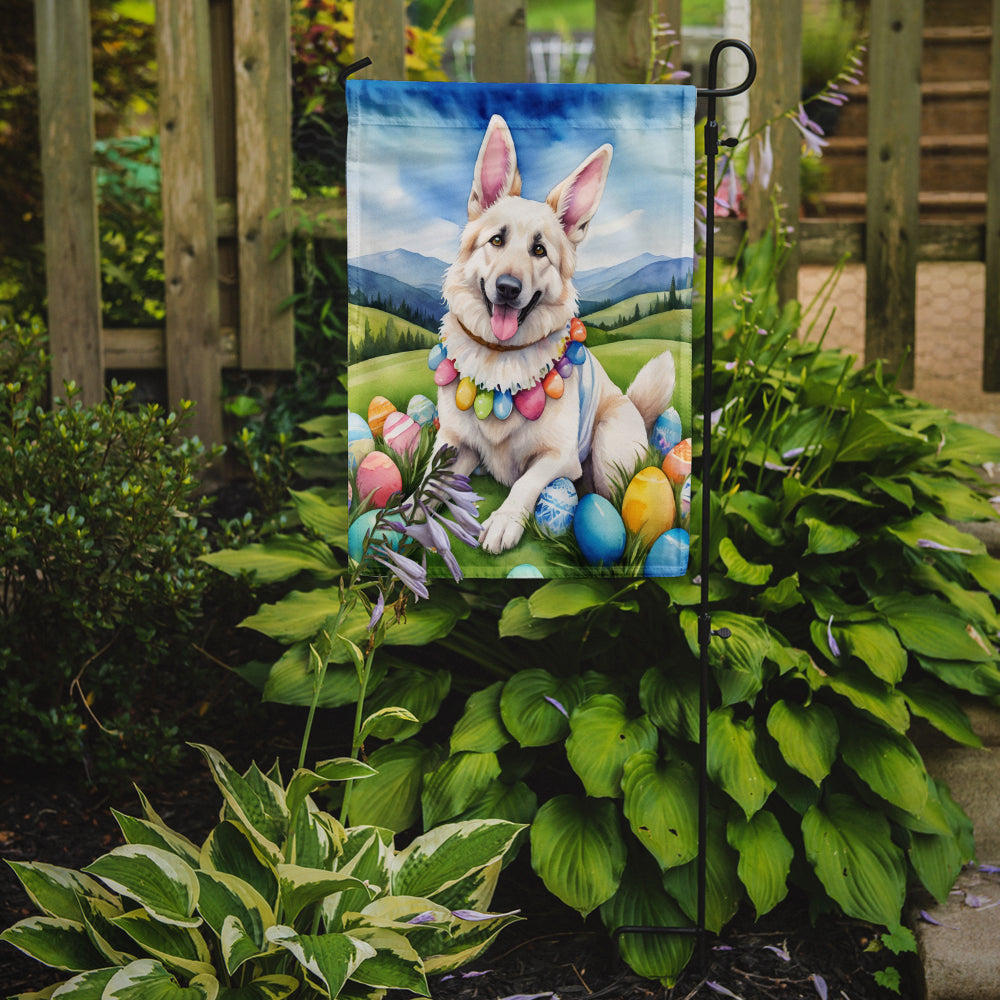 Buy this White German Shepherd Easter Egg Hunt Garden Flag