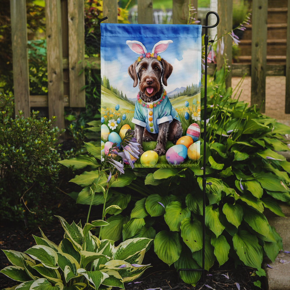 Buy this German Wirehaired Pointer Easter Egg Hunt Garden Flag
