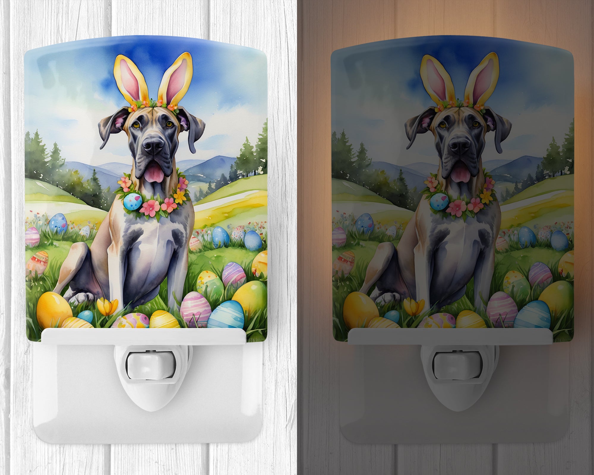 Buy this Great Dane Easter Egg Hunt Ceramic Night Light
