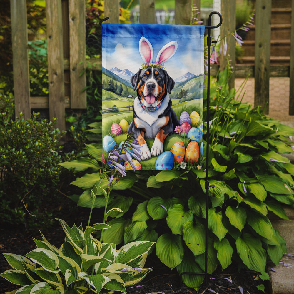 Buy this Greater Swiss Mountain Dog Easter Egg Hunt Garden Flag