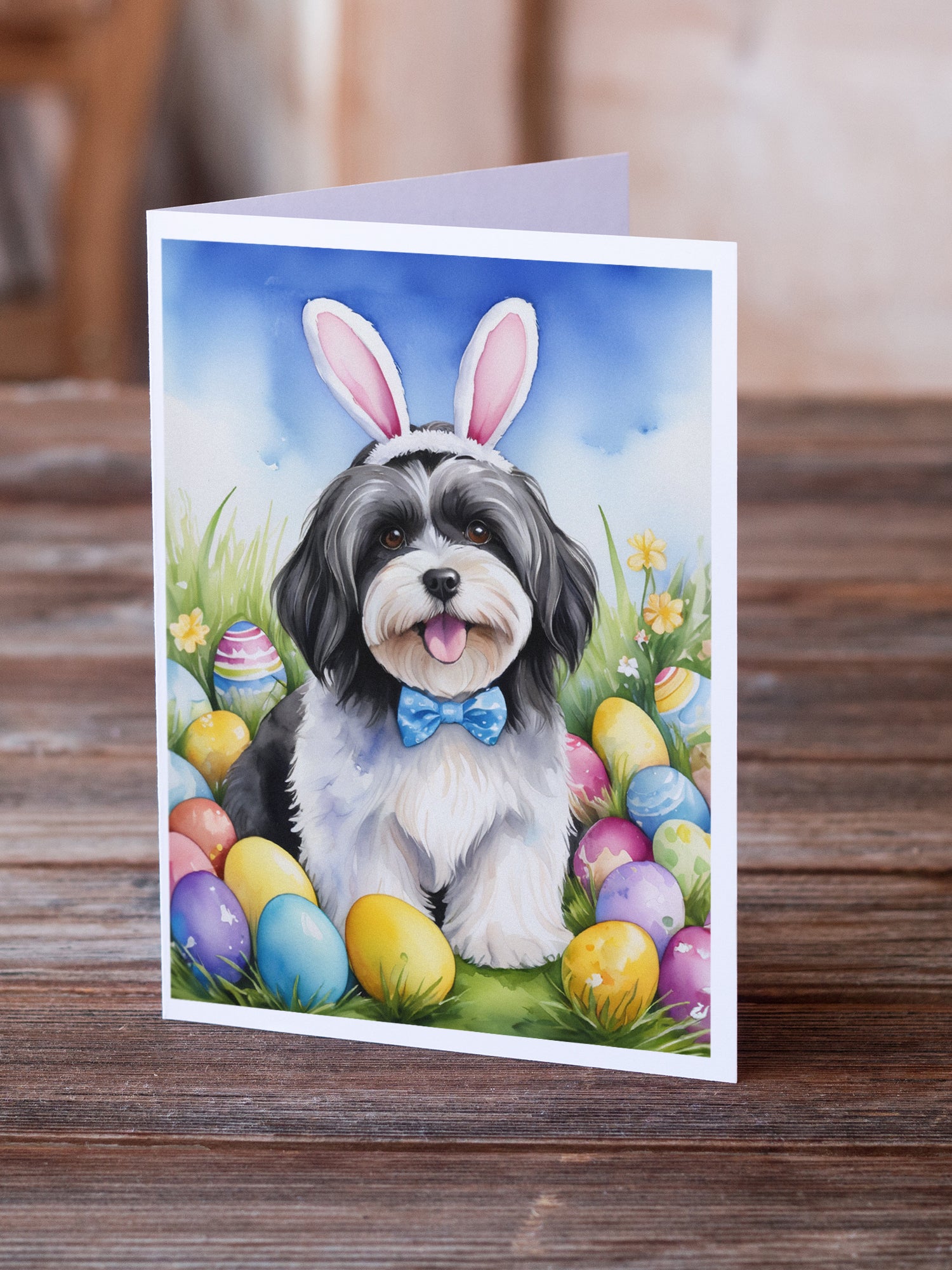 Buy this Havanese Easter Egg Hunt Greeting Cards Pack of 8