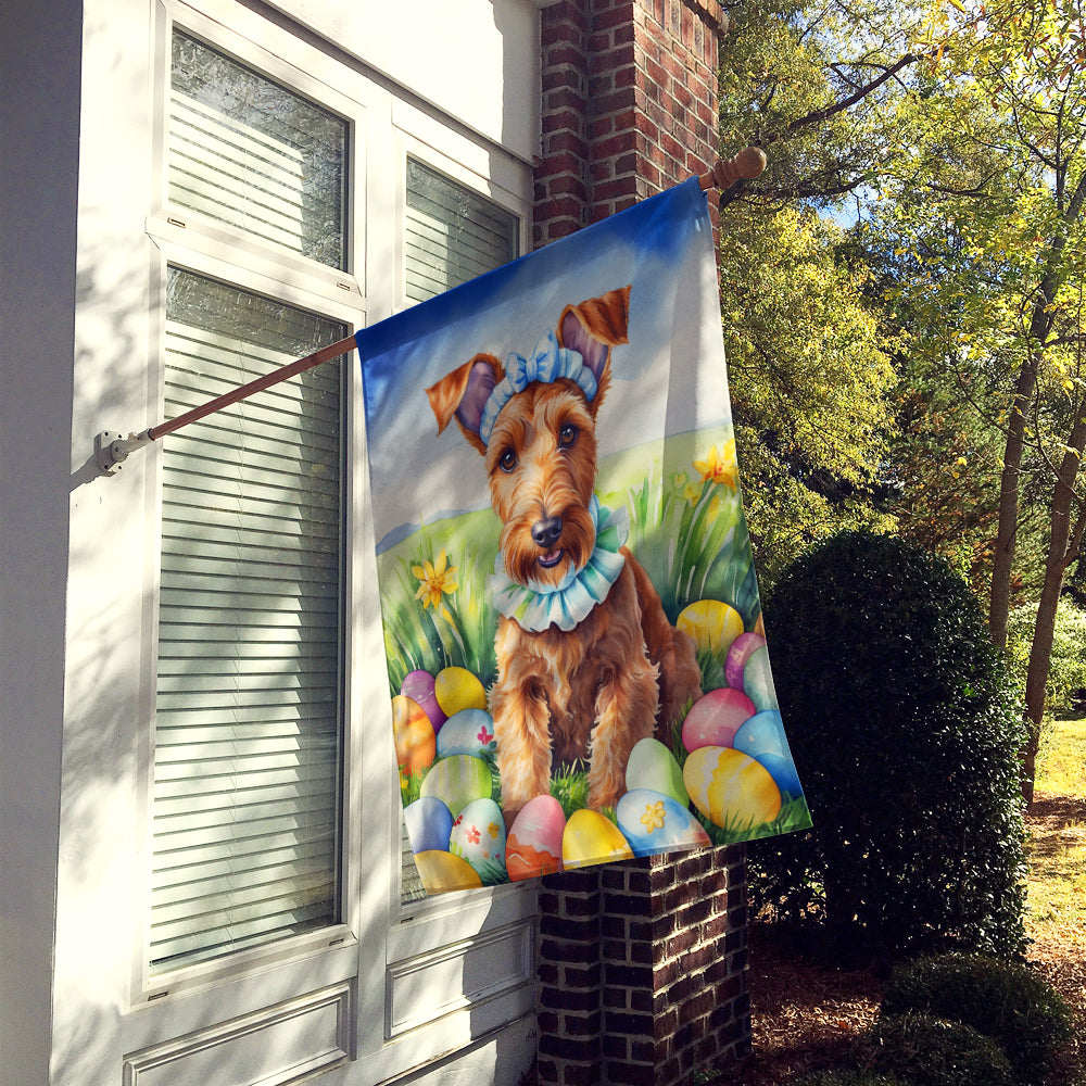 Irish Terrier Easter Egg Hunt House Flag