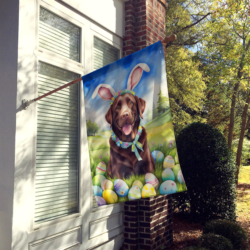 Buy this Chocolate Labrador Retriever Easter Egg Hunt House Flag