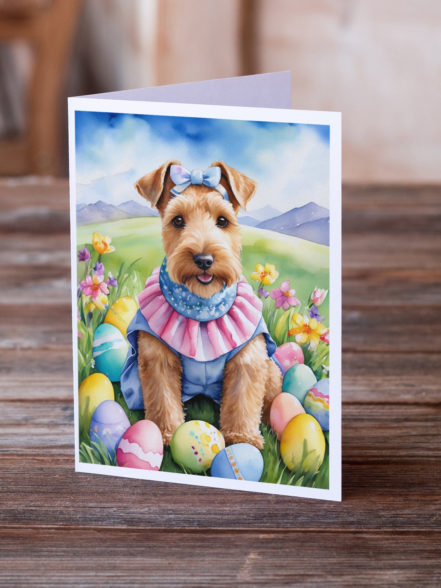 Buy this Lakeland Terrier Easter Egg Hunt Greeting Cards Pack of 8
