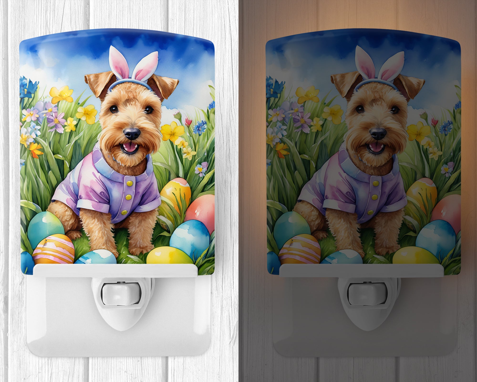 Buy this Lakeland Terrier Easter Egg Hunt Ceramic Night Light