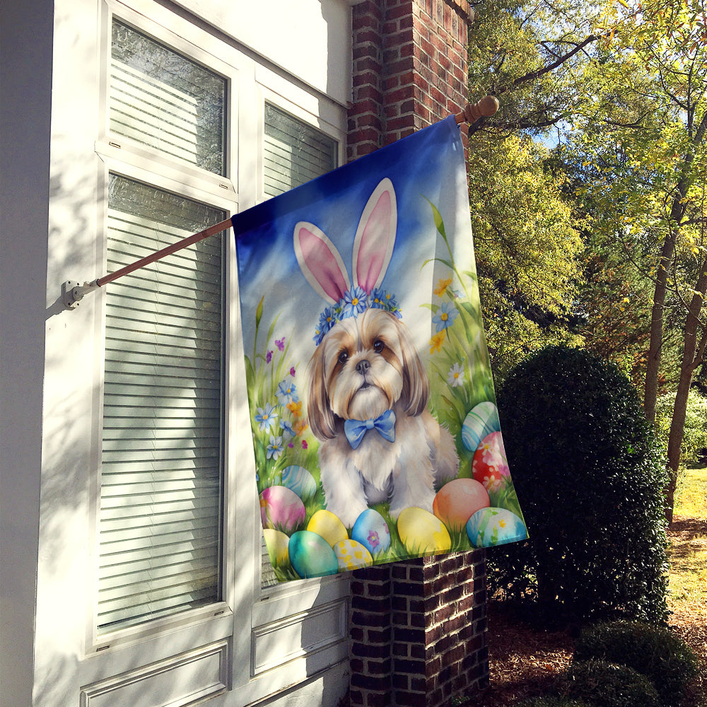 Buy this Lhasa Apso Easter Egg Hunt House Flag