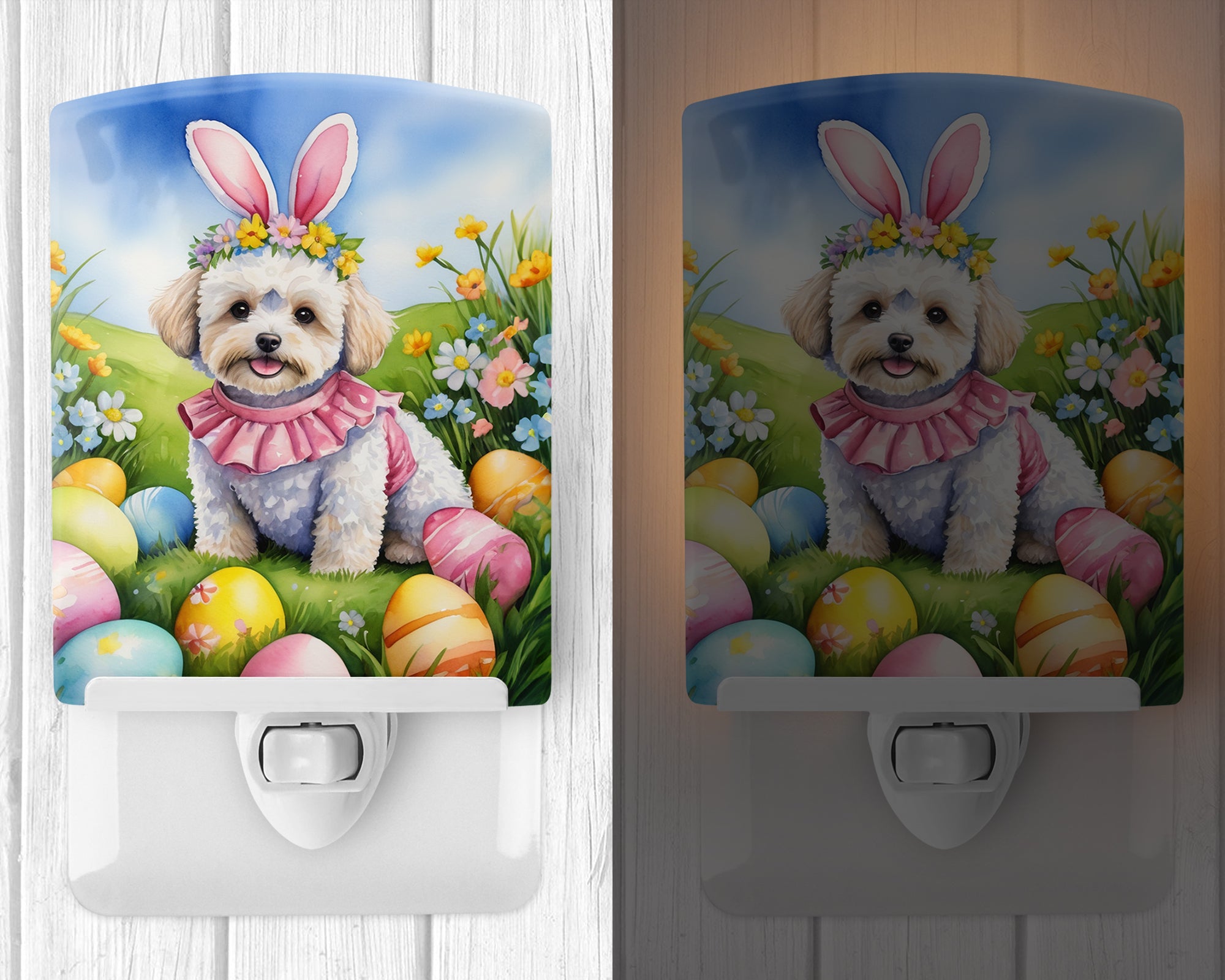 Buy this Maltipoo Easter Egg Hunt Ceramic Night Light