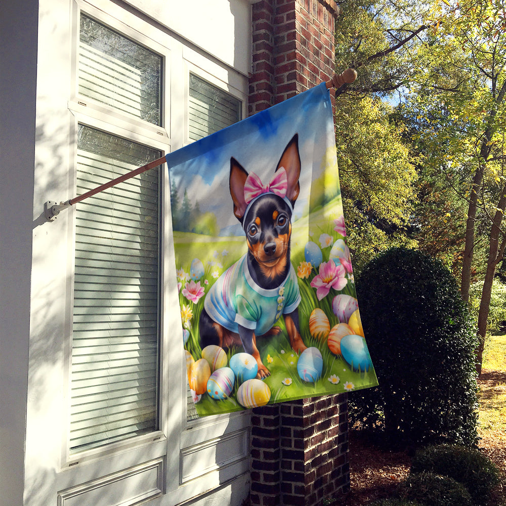 Buy this Miniature Pinscher Easter Egg Hunt House Flag