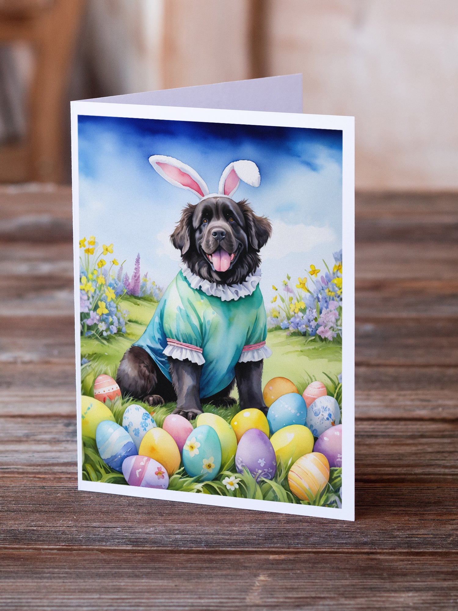 Buy this Newfoundland Easter Egg Hunt Greeting Cards Pack of 8