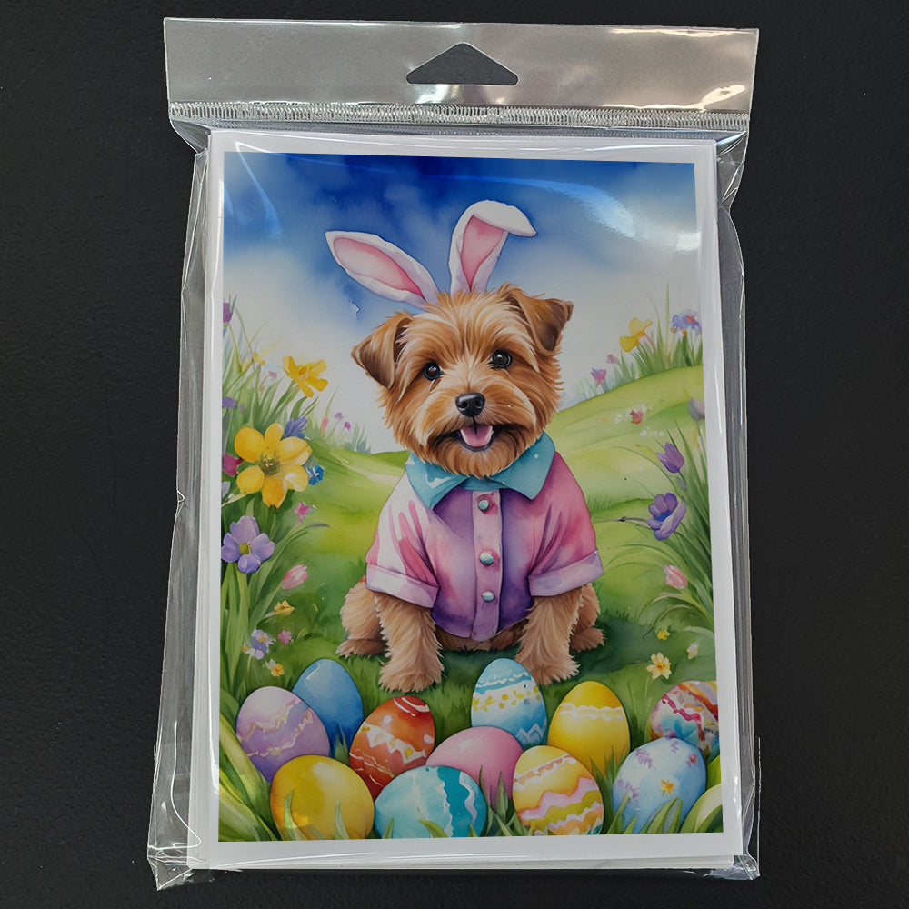 Norfolk Terrier Easter Egg Hunt Greeting Cards Pack of 8