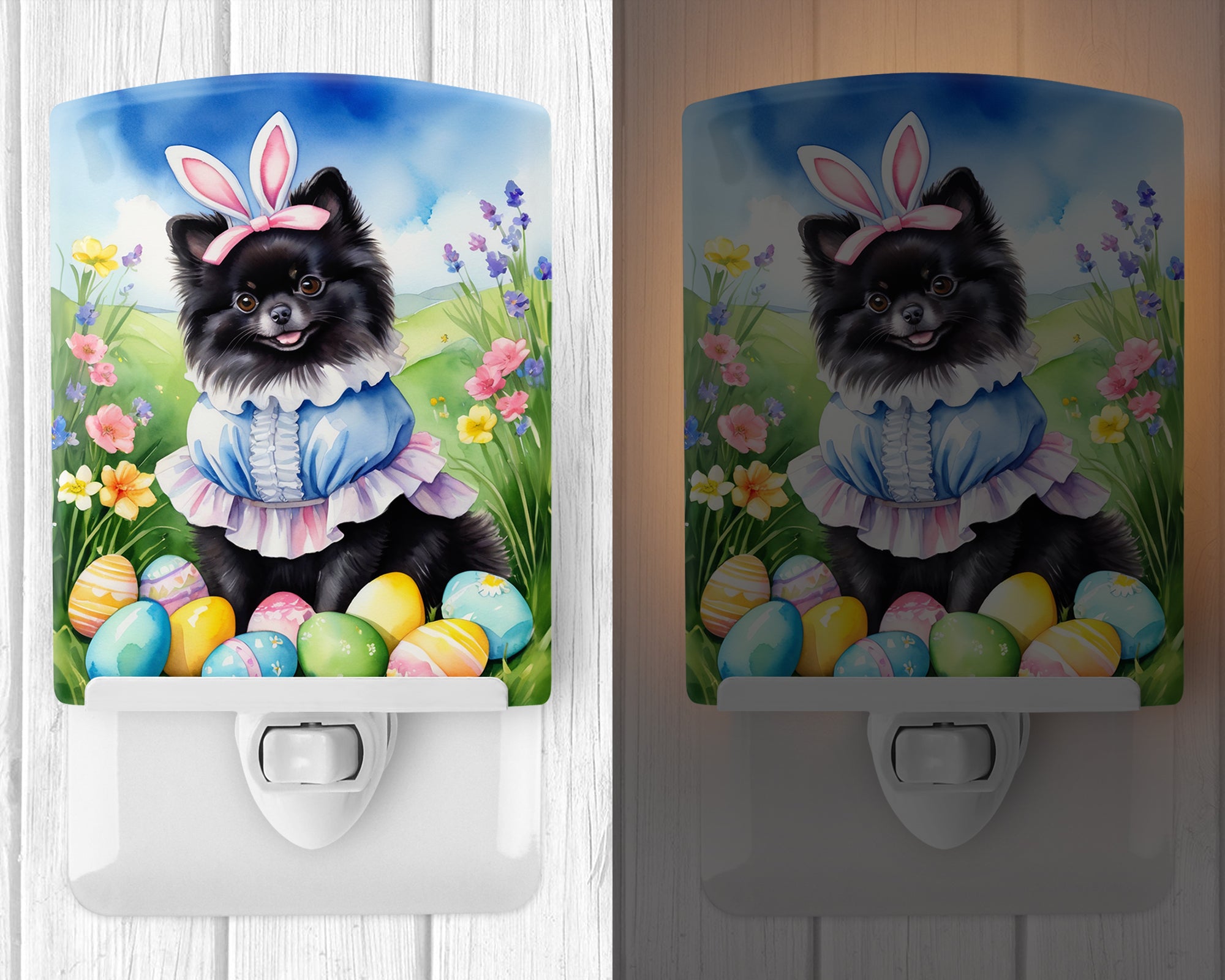 Buy this Pomeranian Easter Egg Hunt Ceramic Night Light