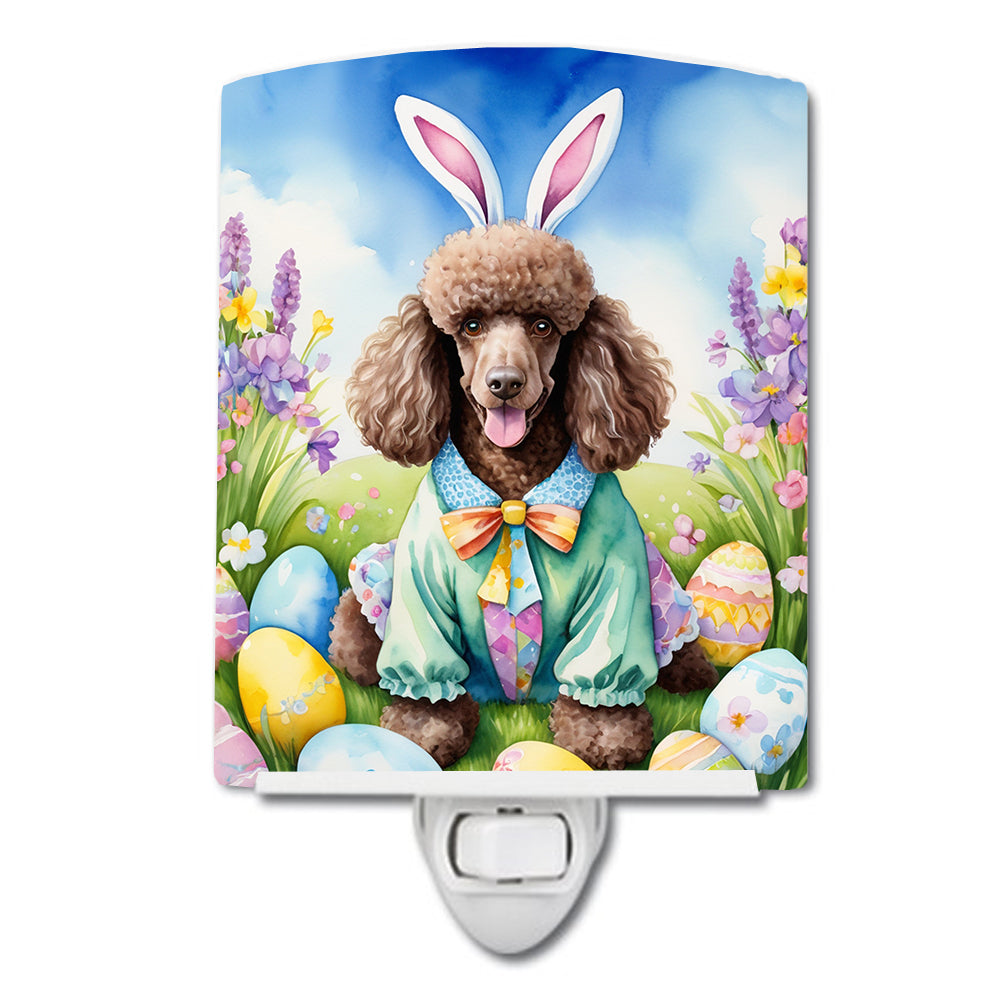 Buy this Chocolate Poodle Easter Egg Hunt Ceramic Night Light