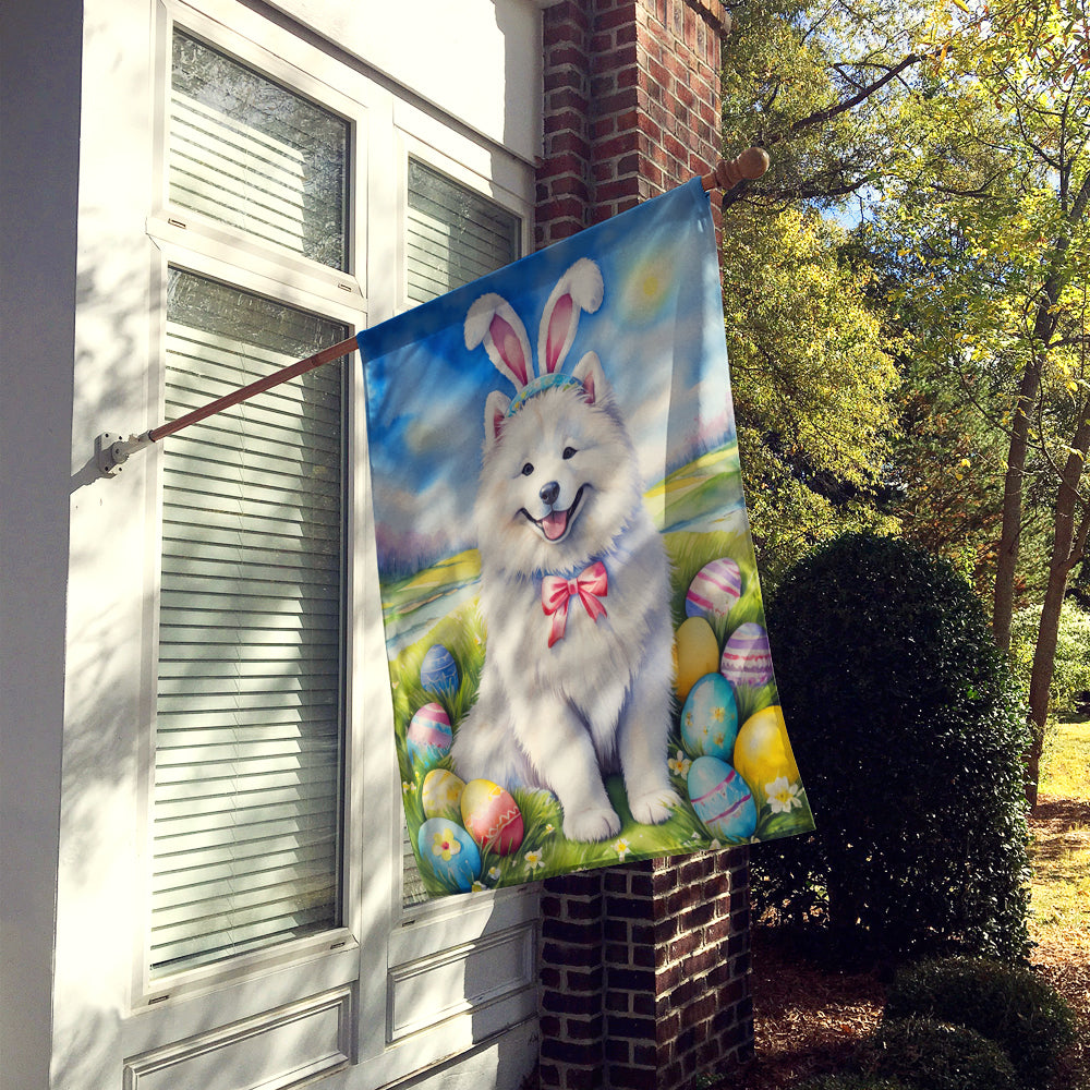 Buy this Samoyed Easter Egg Hunt House Flag