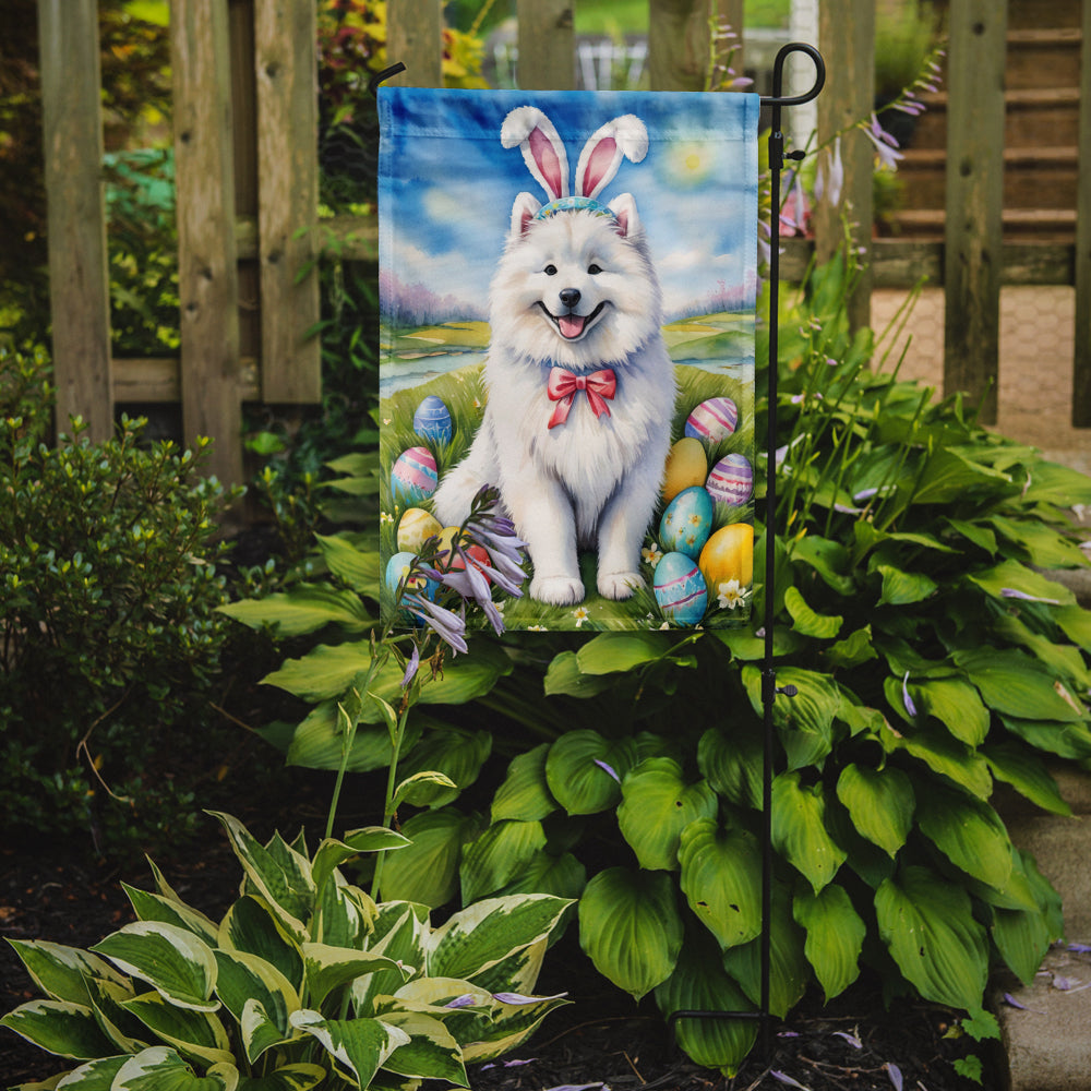 Buy this Samoyed Easter Egg Hunt Garden Flag