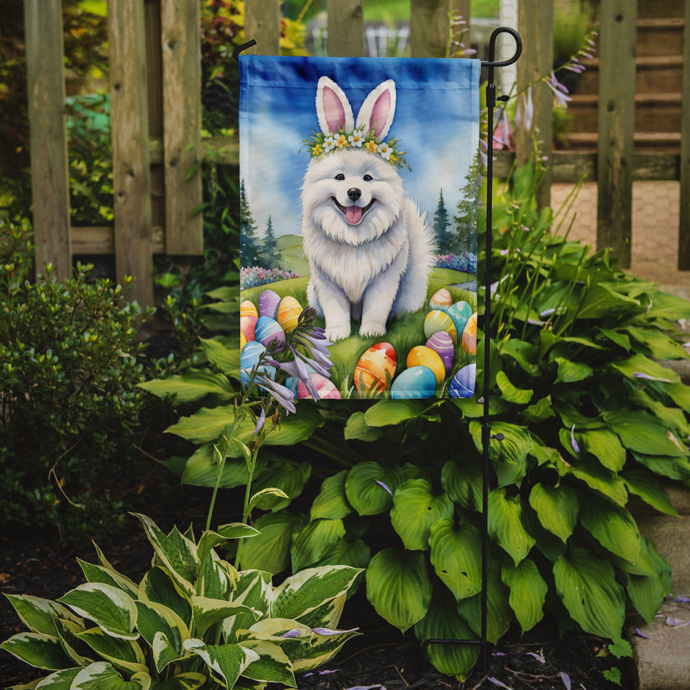 Buy this Samoyed Easter Egg Hunt Garden Flag