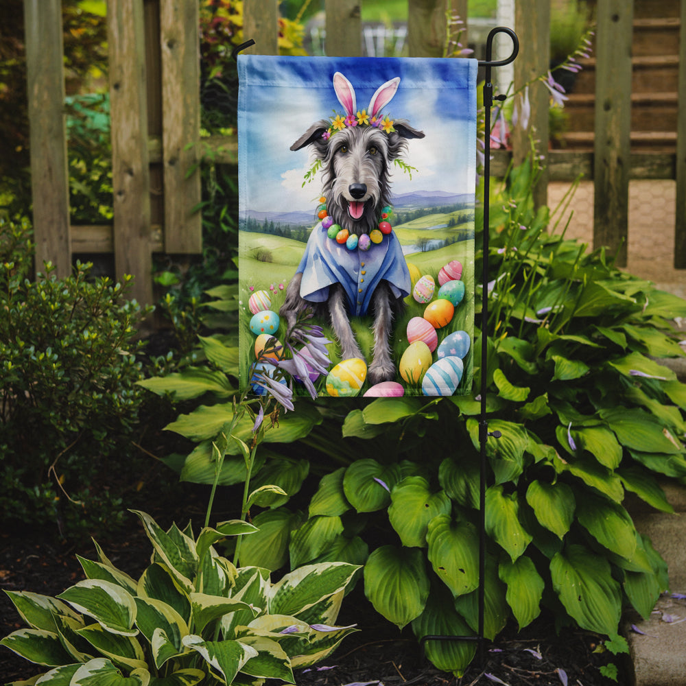 Buy this Scottish Deerhound Easter Egg Hunt Garden Flag