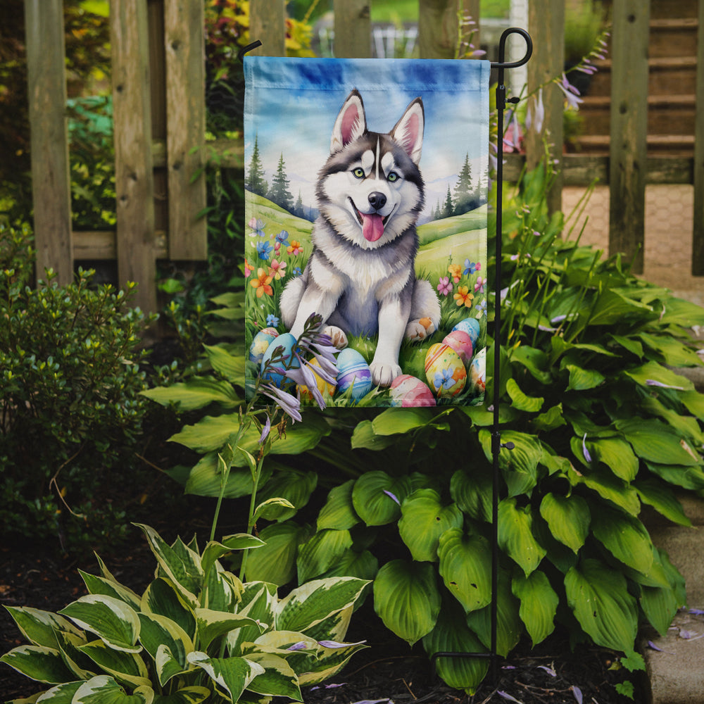 Buy this Siberian Husky Easter Egg Hunt Garden Flag