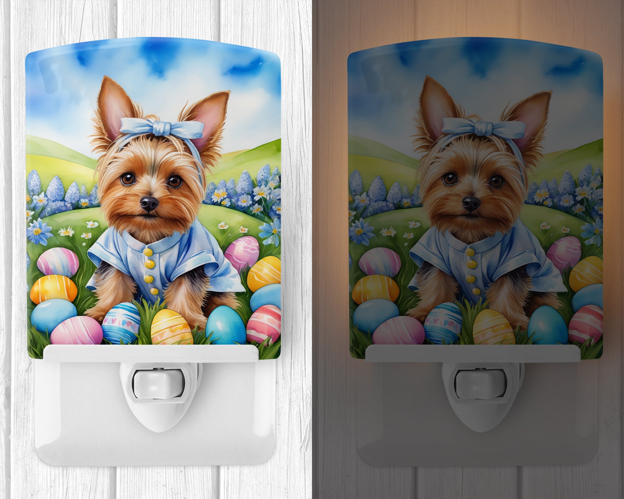 Buy this Silky Terrier Easter Egg Hunt Ceramic Night Light
