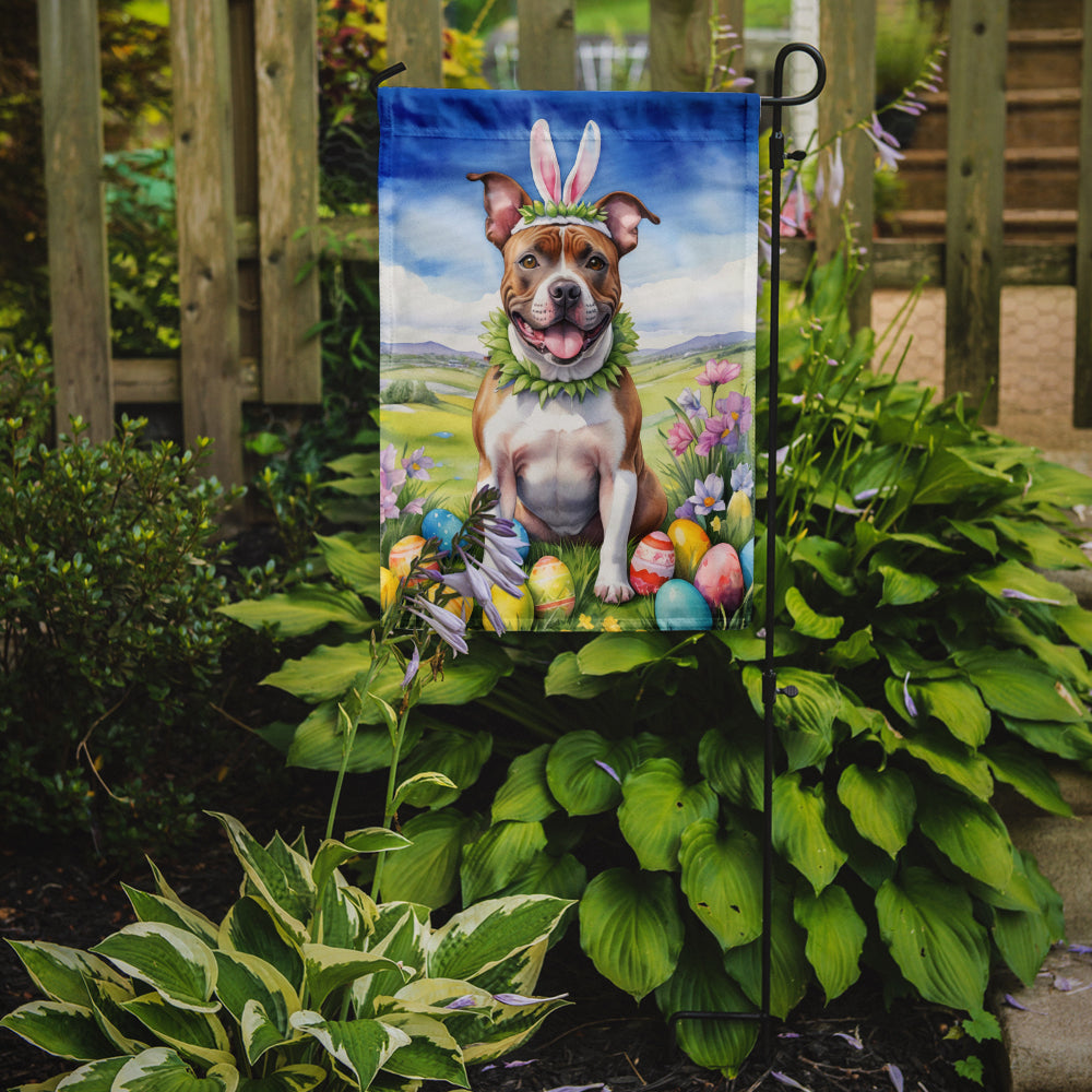 Buy this Staffordshire Bull Terrier Easter Egg Hunt Garden Flag