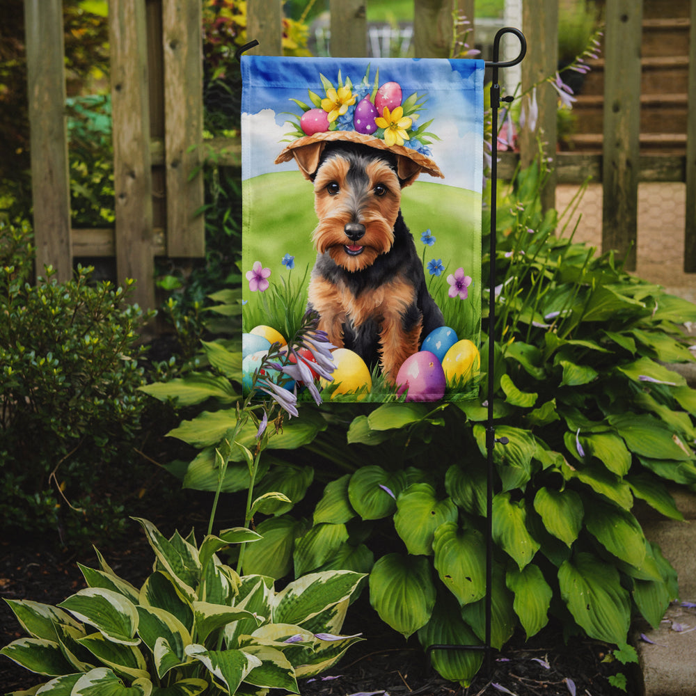 Buy this Welsh Terrier Easter Egg Hunt Garden Flag