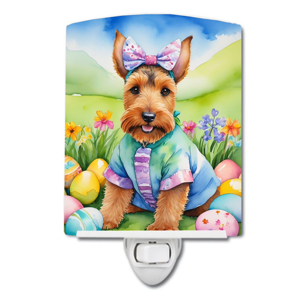 Buy this Welsh Terrier Easter Egg Hunt Ceramic Night Light