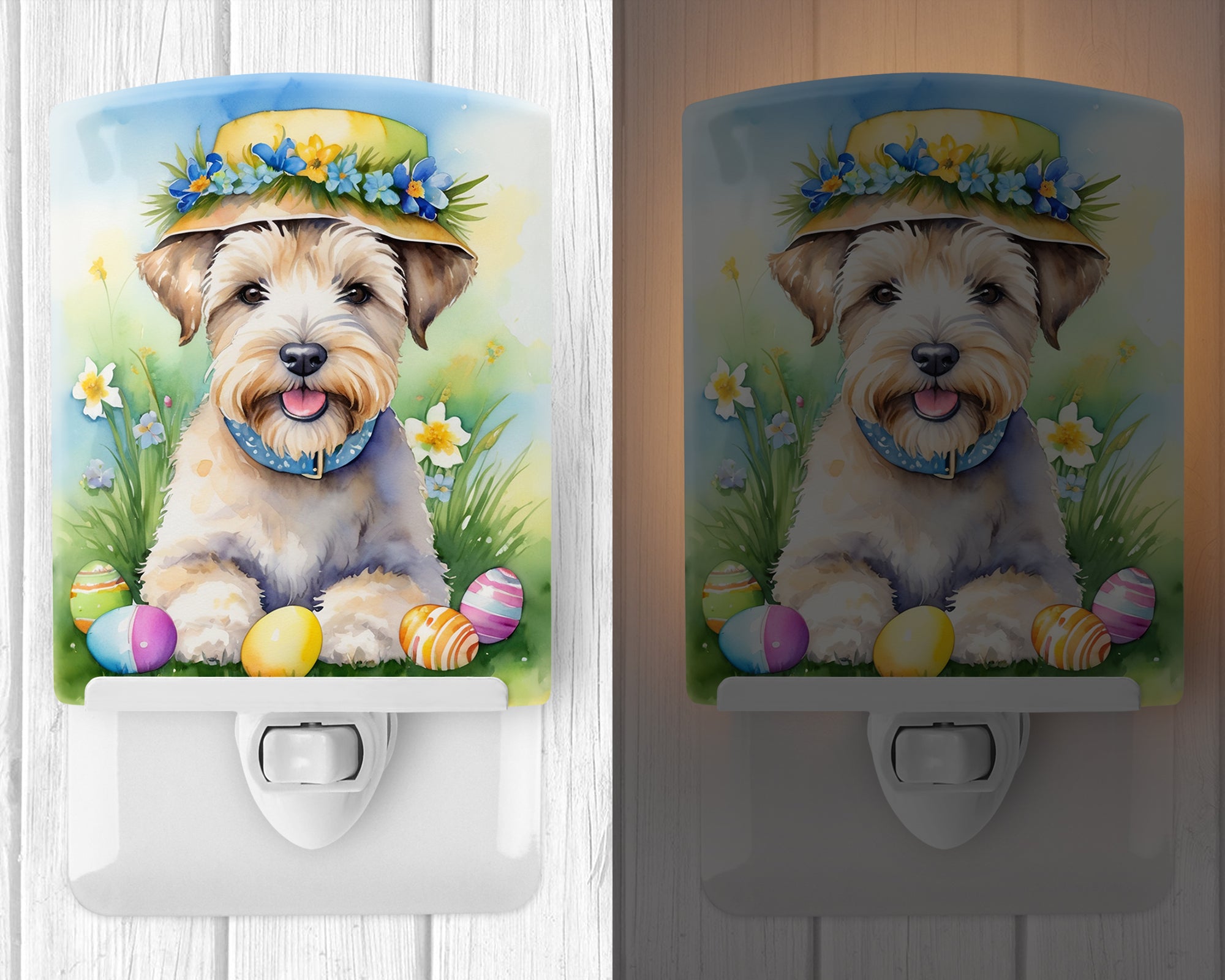 Buy this Wheaten Terrier Easter Egg Hunt Ceramic Night Light