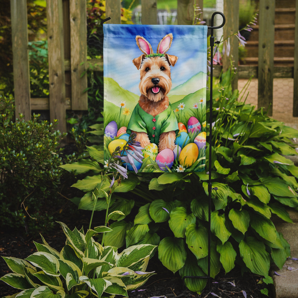 Wheaten Terrier Easter Egg Hunt Garden Flag