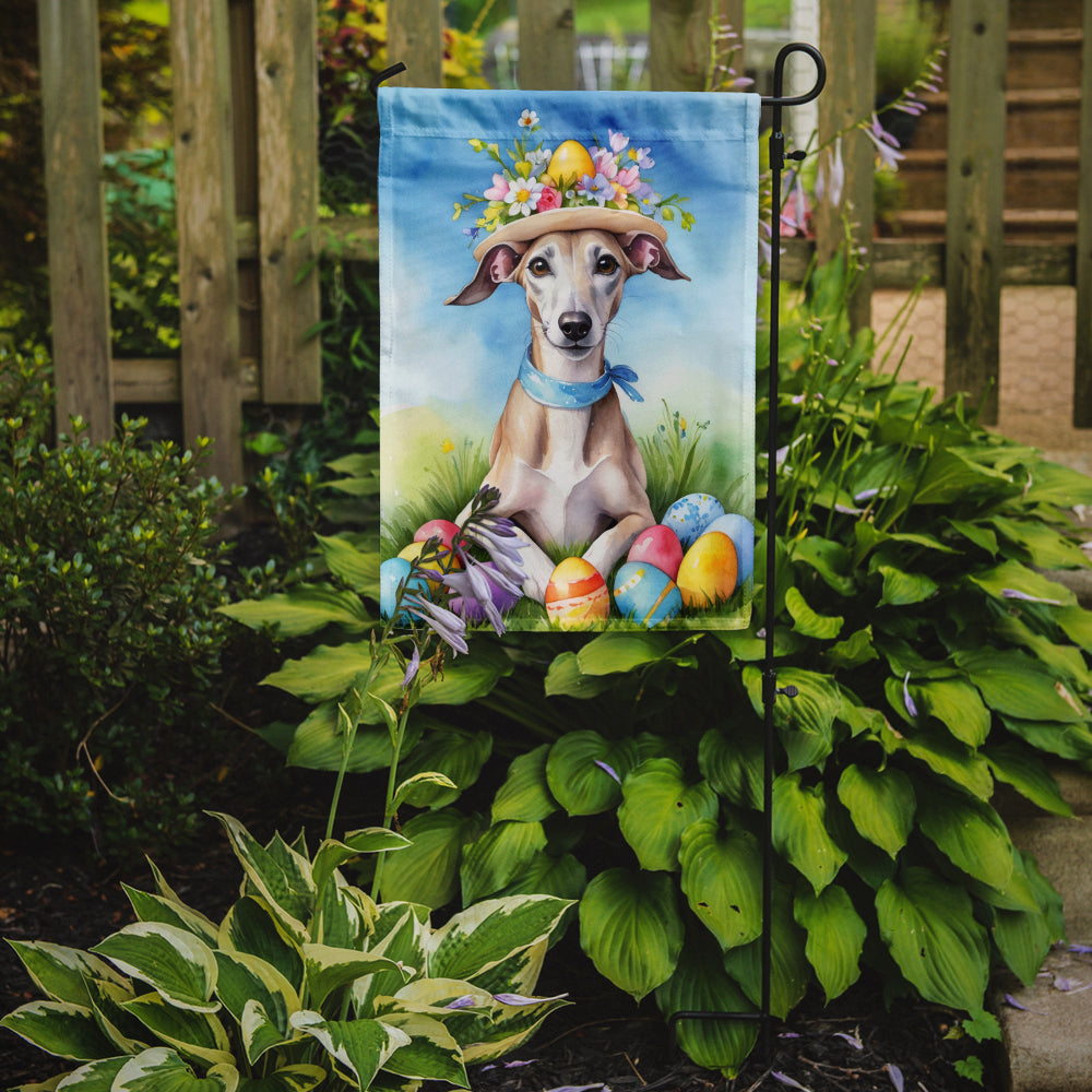 Buy this Whippet Easter Egg Hunt Garden Flag