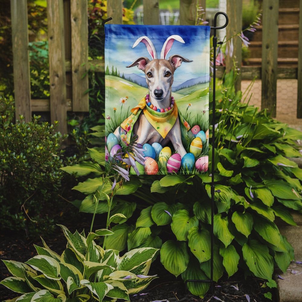Buy this Whippet Easter Egg Hunt Garden Flag