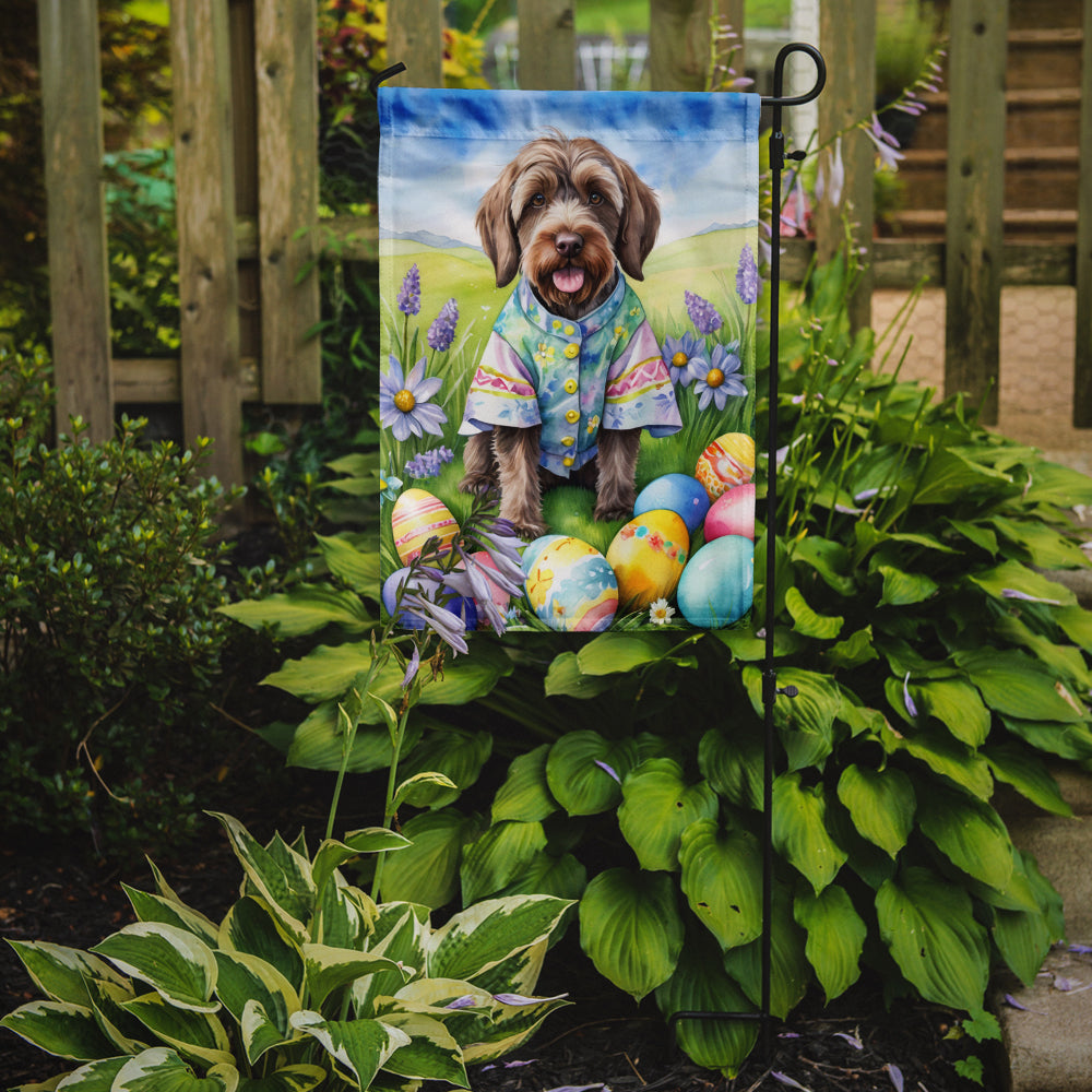 Wirehaired Pointing Griffon Easter Egg Hunt Garden Flag