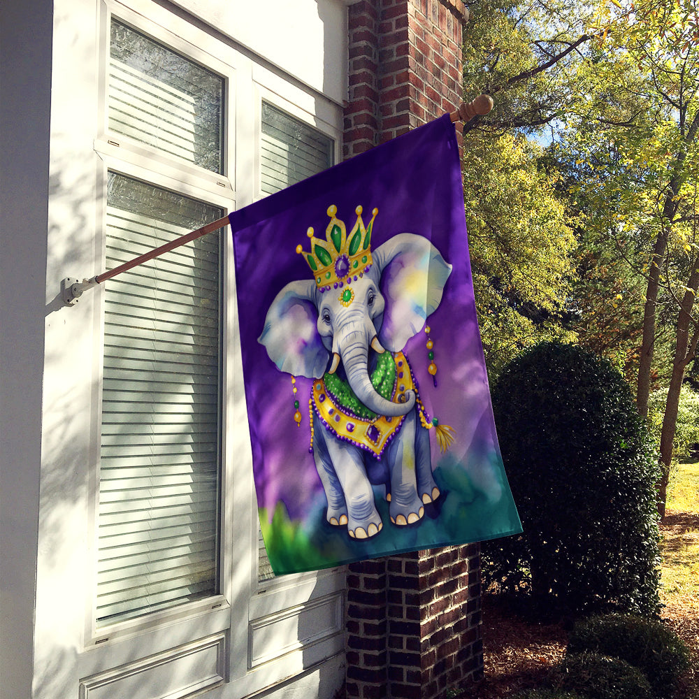 Elephant King of Mardi Gras House Flag