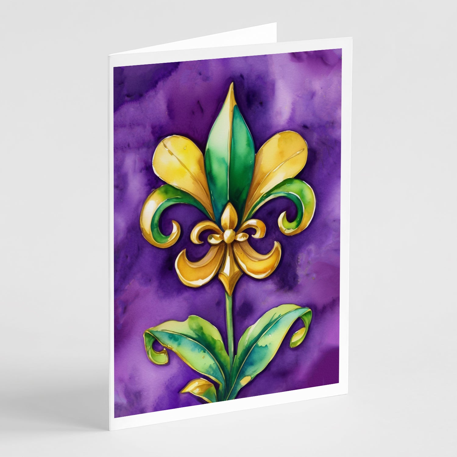 Buy this Fleur de lis Mardi Gras Greeting Cards Pack of 8