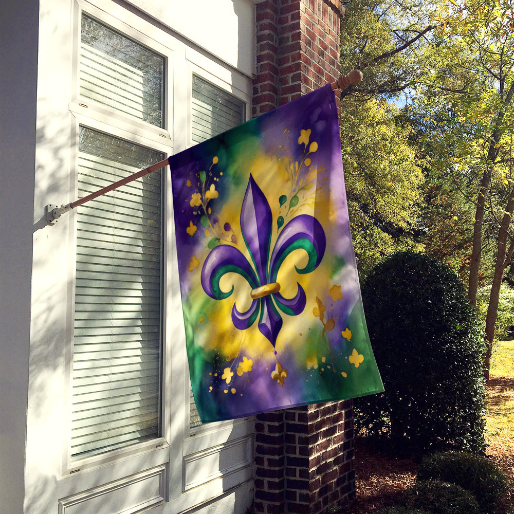 Fleur de lis Mardi Gras House Flag