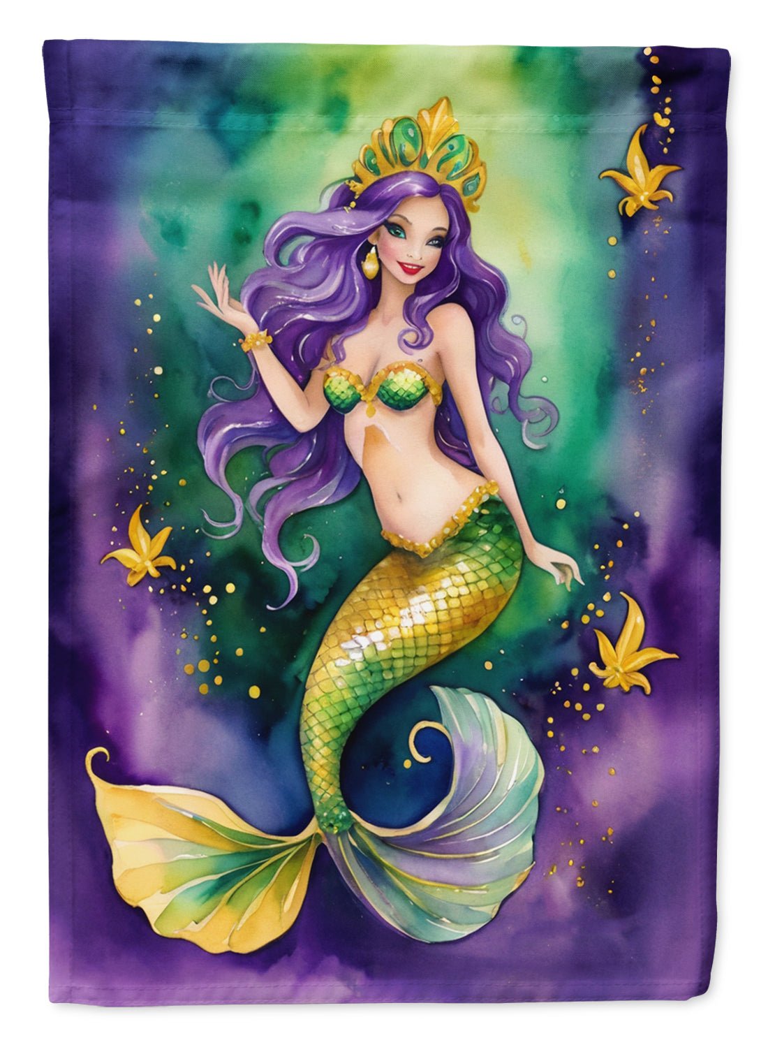 Buy this Mermaid Mardi Gras House Flag